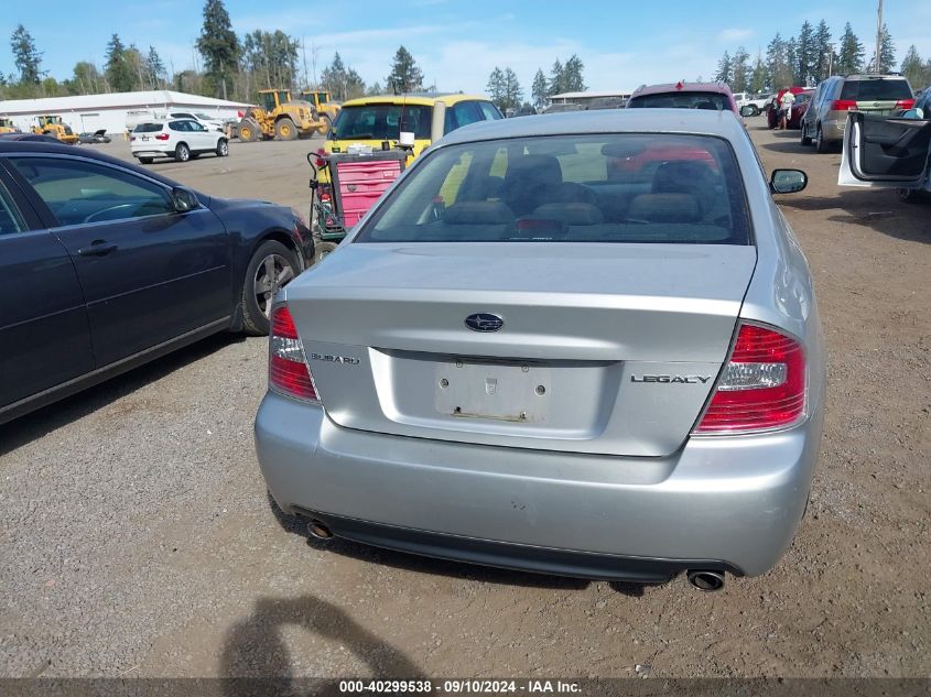 2006 Subaru Legacy 2.5I VIN: 4S3BL626167219814 Lot: 40299538