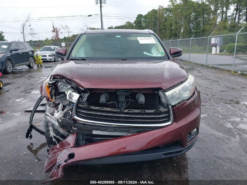 2015 Toyota Highlander Xle VIN: 5TDKKRFH0FS053694 Lot: 40299885