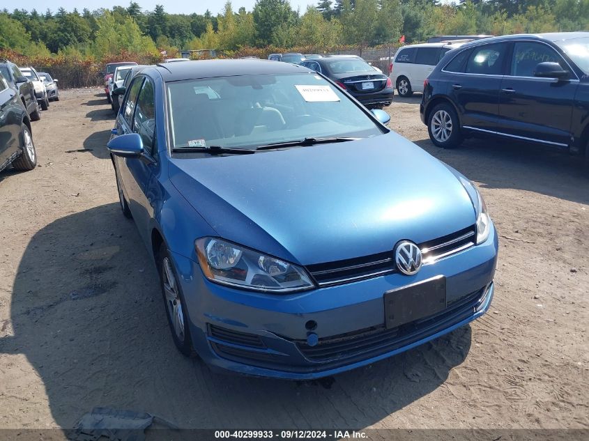 2017 Volkswagen Golf Tsi S 4-Door/Tsi Se 4-Door/Tsi Sel 4-Door/Tsi Wolfsburg Edition 4-Door VIN: 3VW217AU9HM017076 Lot: 40299933