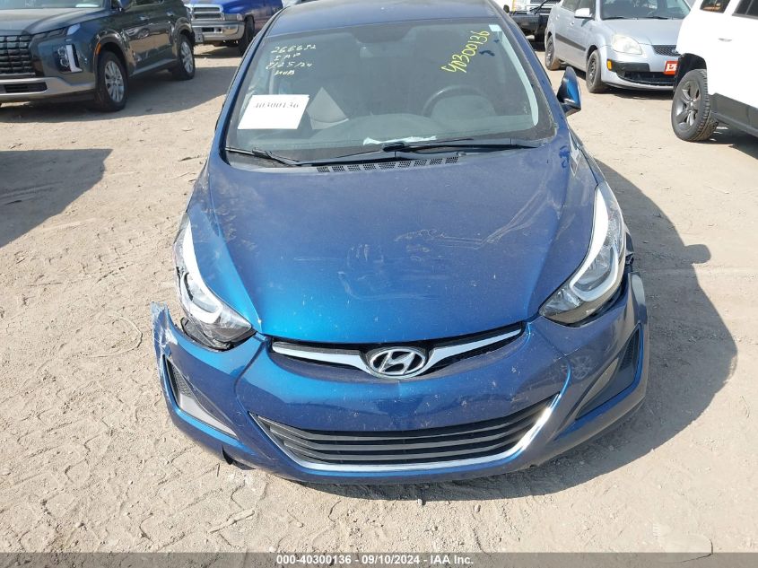 2016 Hyundai Elantra Se VIN: KMHDH4AE2GU514605 Lot: 40300136