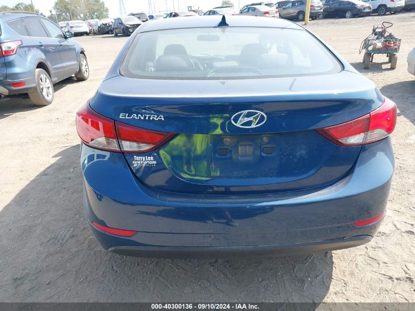 2016 Hyundai Elantra Se VIN: KMHDH4AE2GU514605 Lot: 40300136