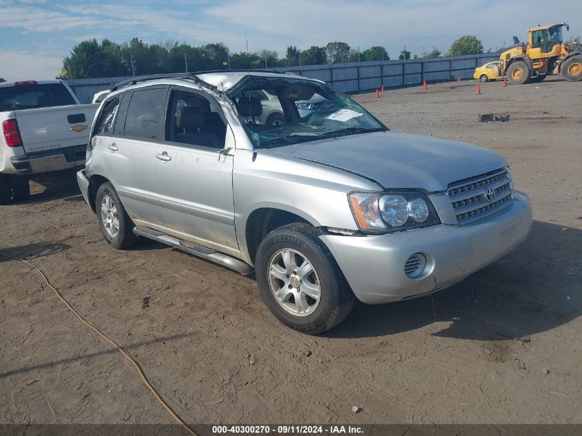 2002 Toyota Highlander V6 VIN: JTEGF21A220070369 Lot: 40300270