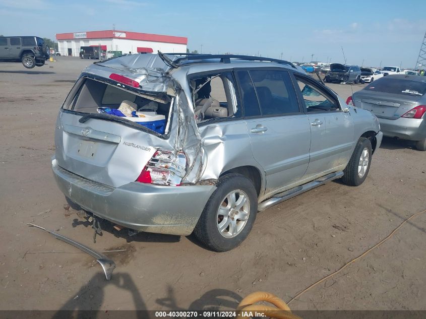 2002 Toyota Highlander V6 VIN: JTEGF21A220070369 Lot: 40300270