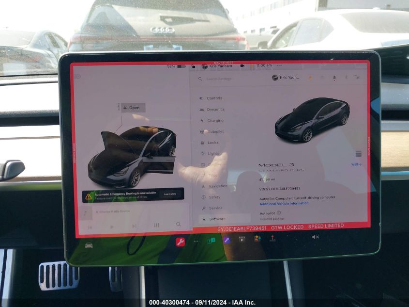 2020 TESLA MODEL 3 STANDARD RANGE PLUS REAR-WHEEL DRIVE/STANDARD RANGE REAR-WHEEL DRIVE - 5YJ3E1EA6LF739451