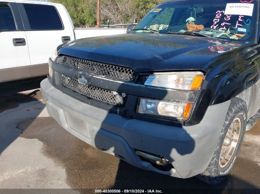 2002 Chevrolet Avalanche 1500 VIN: 3GNEK13T42G243103 Lot: 40300506