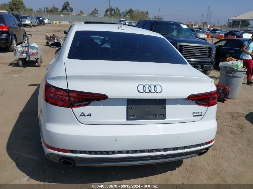 2018 Audi A4 Premium Plus VIN: WAUENAF46JA093476 Lot: 40300670