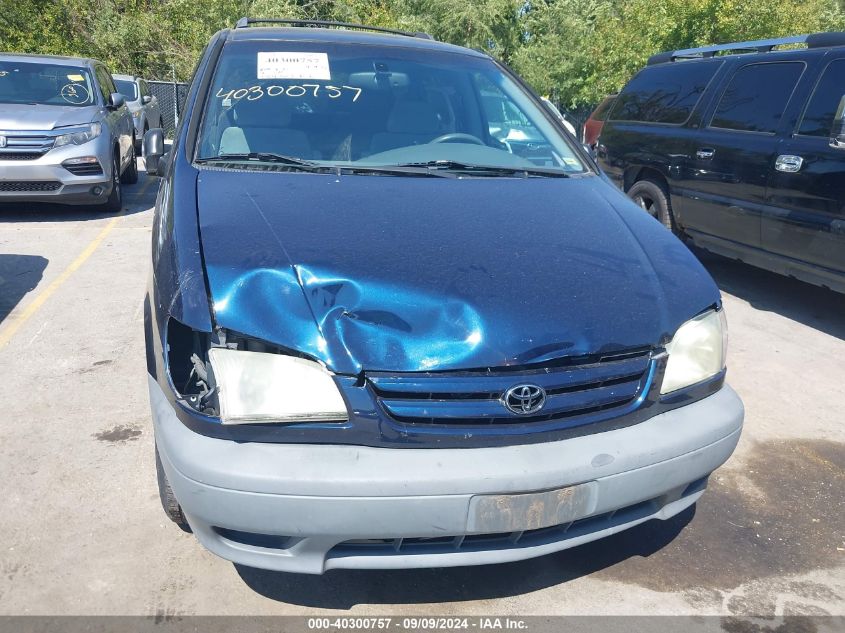 2001 Toyota Sienna Le VIN: 4T3ZF13C41U370656 Lot: 40300757