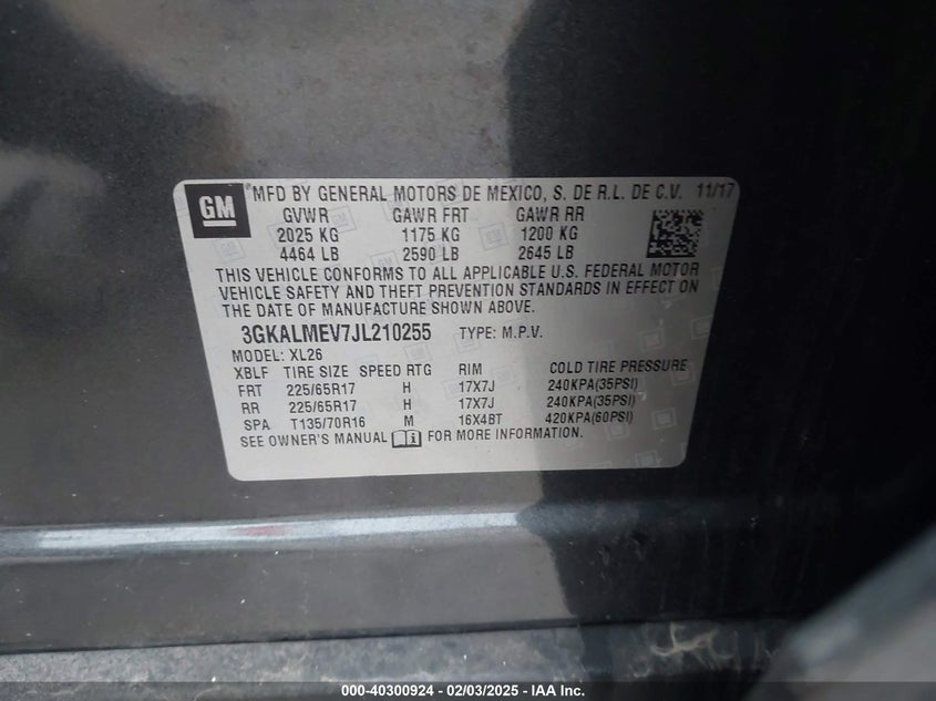 2018 GMC TERRAIN SLE - 3GKALMEV7JL210255