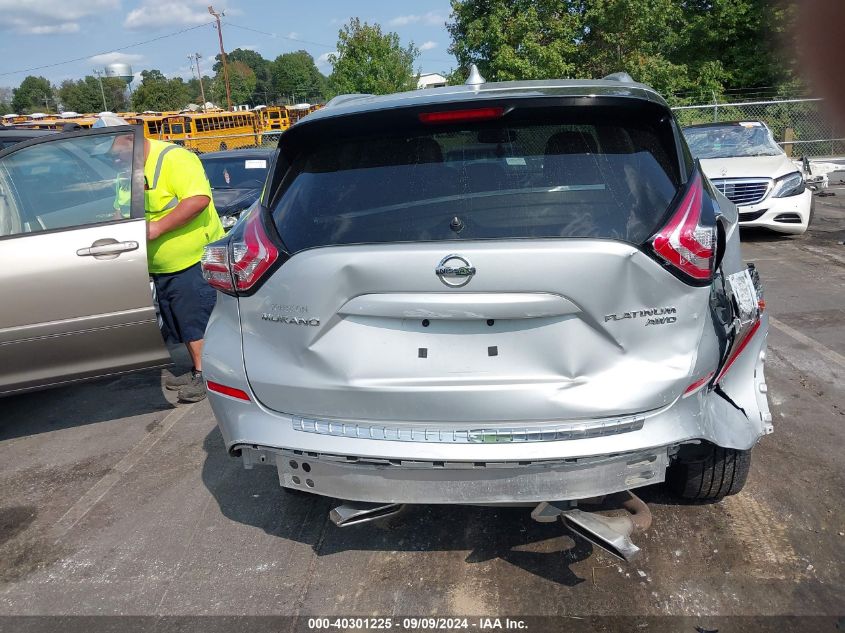 2017 Nissan Murano Platinum VIN: 5N1AZ2MH8HN176097 Lot: 40301225