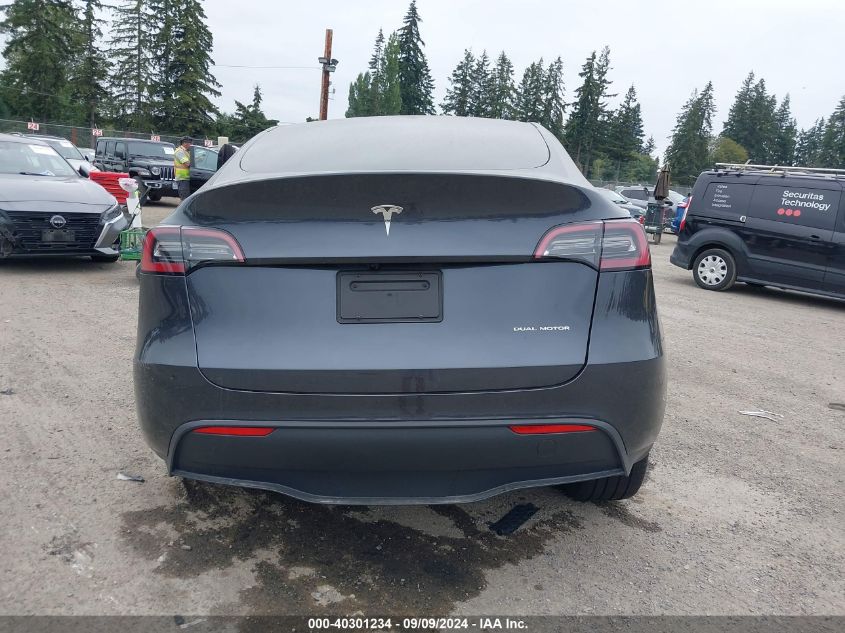 2024 Tesla Model Y Long Range Dual Motor All-Wheel Drive VIN: 7SAYGDEE4RA224025 Lot: 40301234