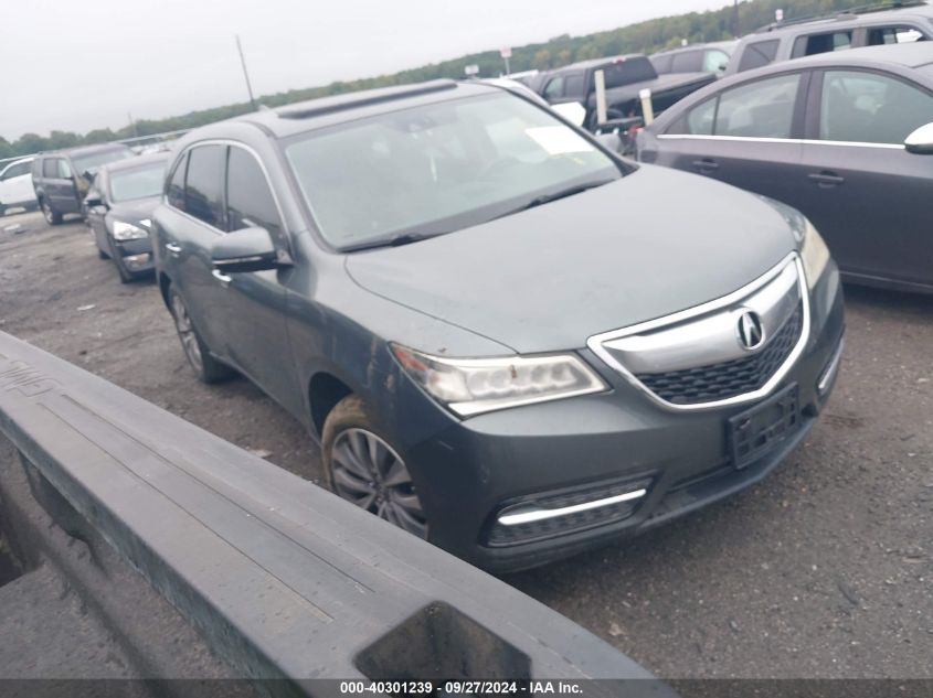 2015 Acura Mdx Technology VIN: 5FRYD4H43FB016921 Lot: 40301239