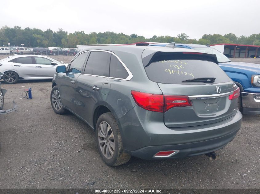 2015 Acura Mdx Technology VIN: 5FRYD4H43FB016921 Lot: 40301239