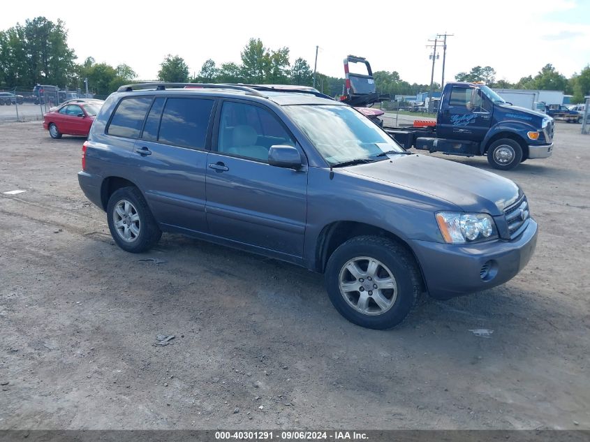 2001 Toyota Highlander V6 VIN: JTEHF21AX10030818 Lot: 40301291