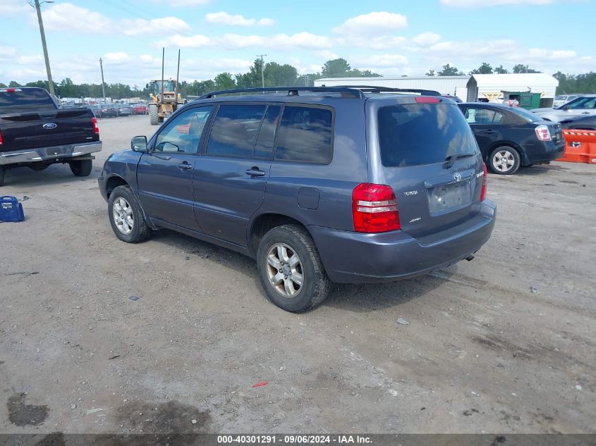 2001 Toyota Highlander V6 VIN: JTEHF21AX10030818 Lot: 40301291