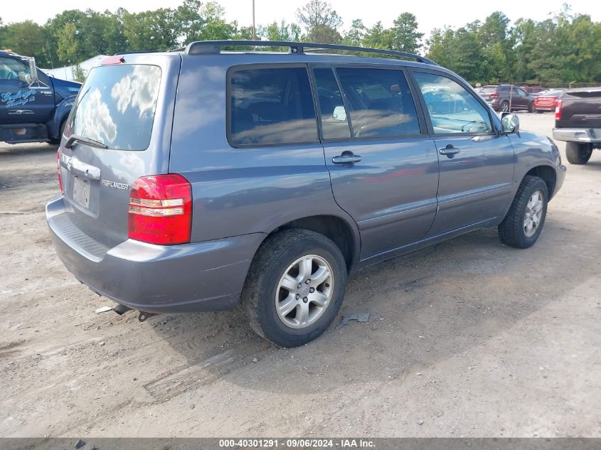 2001 Toyota Highlander V6 VIN: JTEHF21AX10030818 Lot: 40301291