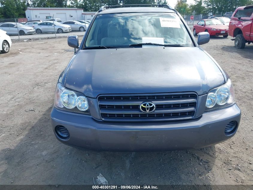 2001 Toyota Highlander V6 VIN: JTEHF21AX10030818 Lot: 40301291