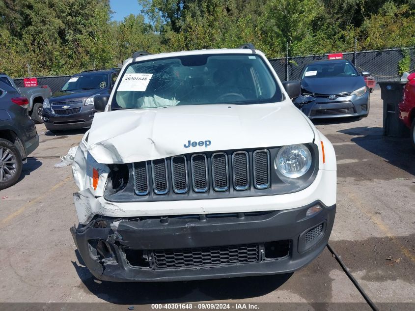 2016 Jeep Renegade Sport VIN: ZACCJBAT8GPD80899 Lot: 40301648