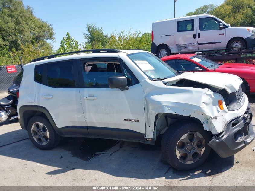 2016 Jeep Renegade Sport VIN: ZACCJBAT8GPD80899 Lot: 40301648