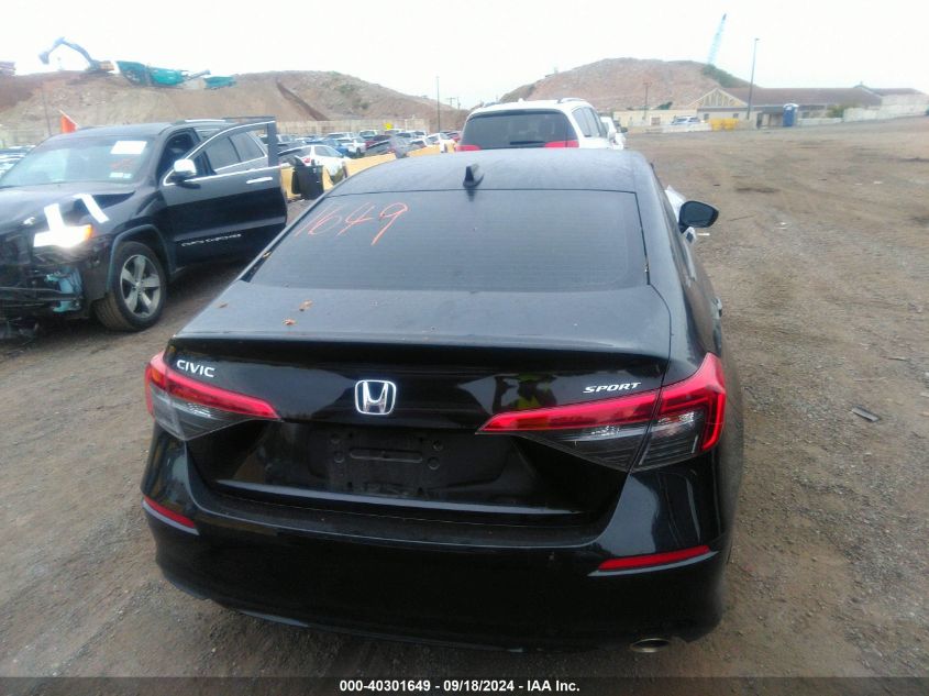 2022 Honda Civic Sport VIN: 2HGFE2F56NH572169 Lot: 40301649