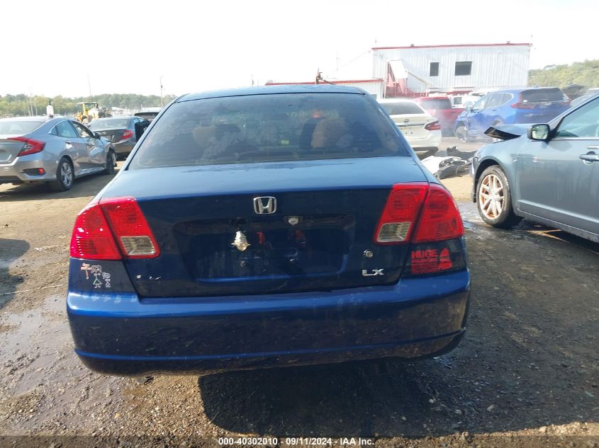 2003 Honda Civic Lx VIN: 2HGES16563H621818 Lot: 40302010