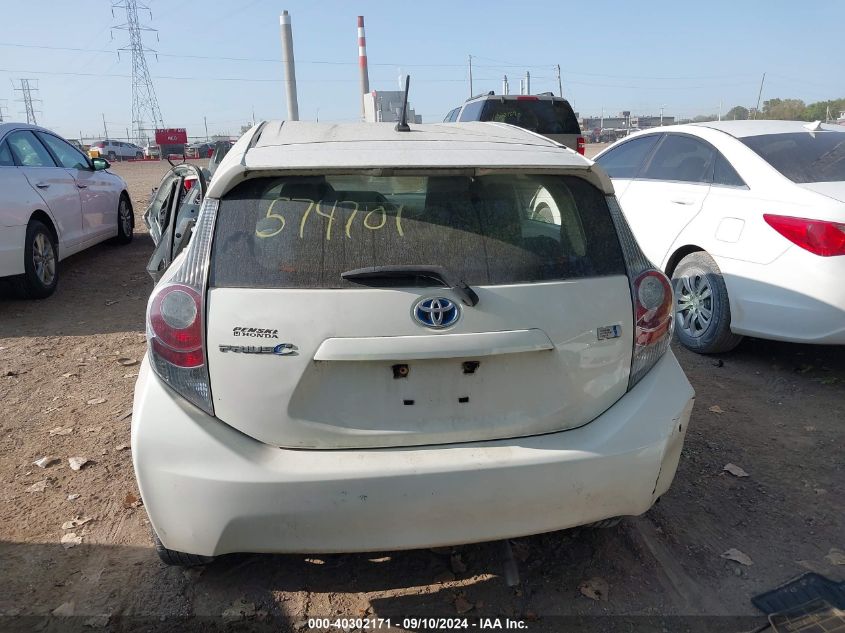 2014 Toyota Prius C VIN: JTDKDTB35E1574701 Lot: 40302171