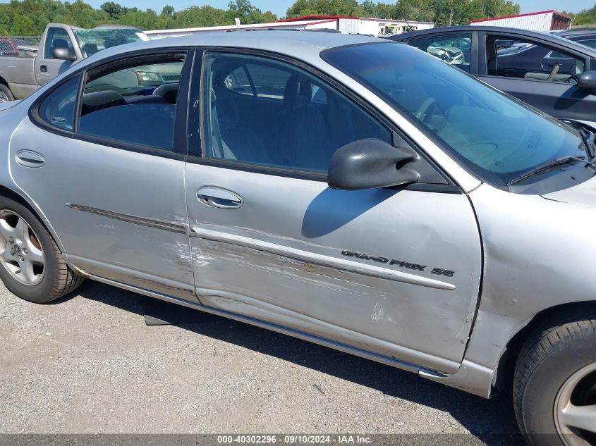 2001 Pontiac Grand Prix Se VIN: 1G2WK52J11F245500 Lot: 40302296