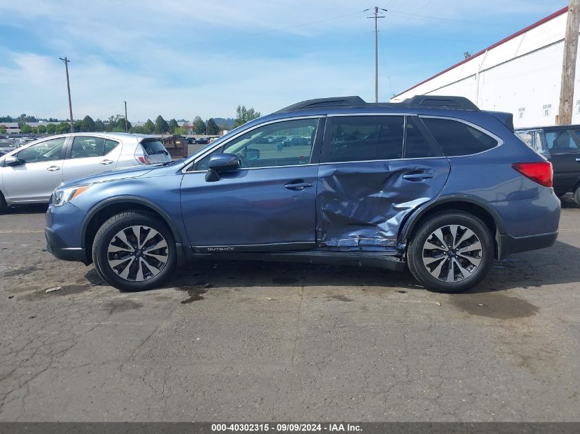 2016 Subaru Outback 2.5I Limited VIN: 4S4BSANC9G3303701 Lot: 40302315