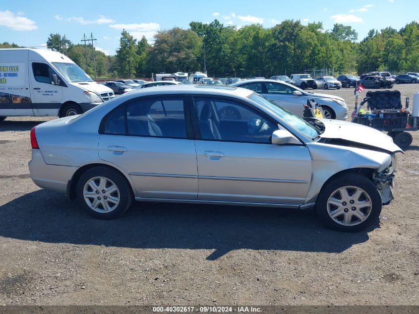 2003 Honda Civic Ex VIN: 2HGES267X3H529974 Lot: 40302617