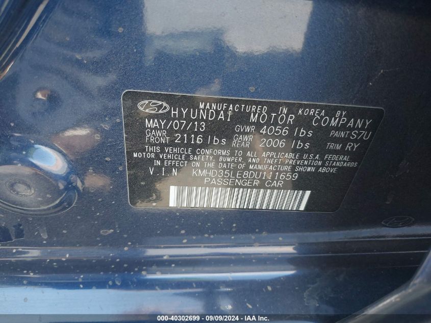 KMHD35LE8DU111659 2013 Hyundai Elantra Gt