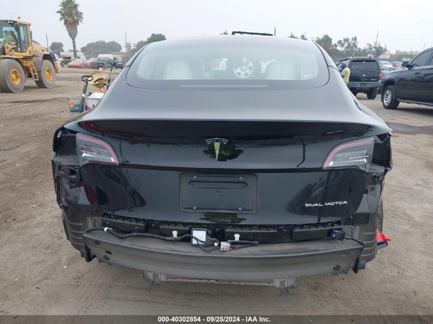 2023 Tesla Model 3 Long Range Dual Motor All-Wheel Drive VIN: 5YJ3E1EB2PF389895 Lot: 40302854