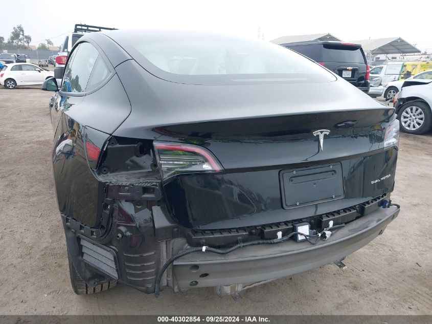 2023 Tesla Model 3 Long Range Dual Motor All-Wheel Drive VIN: 5YJ3E1EB2PF389895 Lot: 40302854