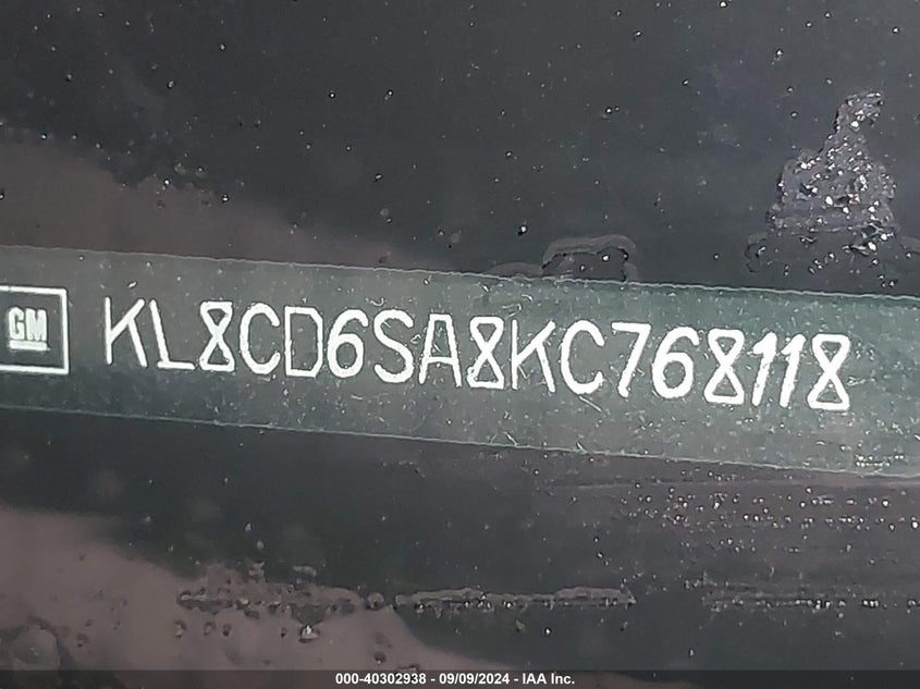 KL8CD6SA8KC768118 2019 Chevrolet Spark 1Lt Cvt