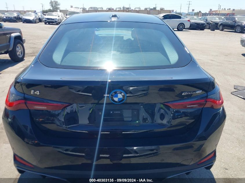 2023 BMW I4 Edrive40 VIN: WBY73AW04PFR25499 Lot: 40303135