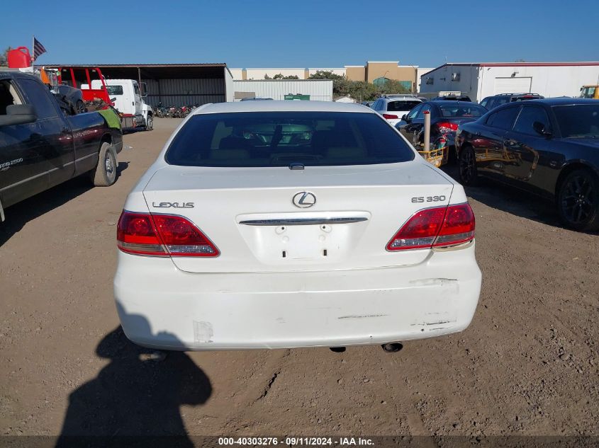 2005 Lexus Es 330 VIN: JTHBA30G655094639 Lot: 40303276