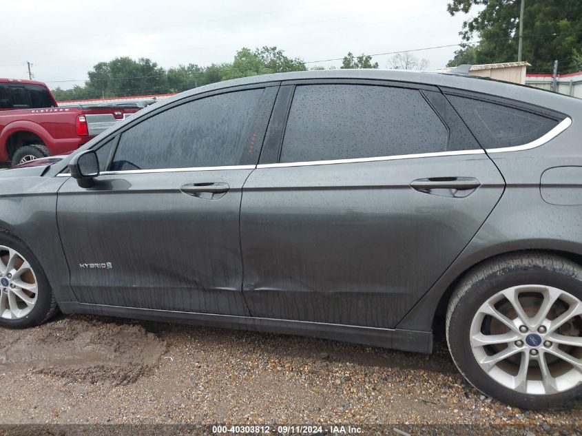 2019 Ford Fusion Hybrid Se VIN: 3FA6P0LU0KR110513 Lot: 40303812