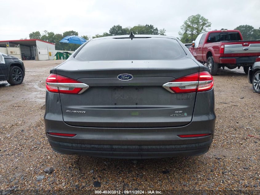 2019 Ford Fusion Hybrid Se VIN: 3FA6P0LU0KR110513 Lot: 40303812