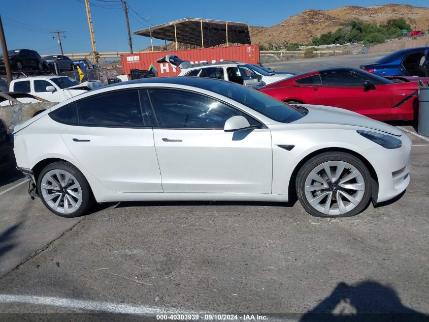 2022 Tesla Model 3 Long Range Dual Motor All-Wheel Drive VIN: 5YJ3E1EBXNF299634 Lot: 40303939