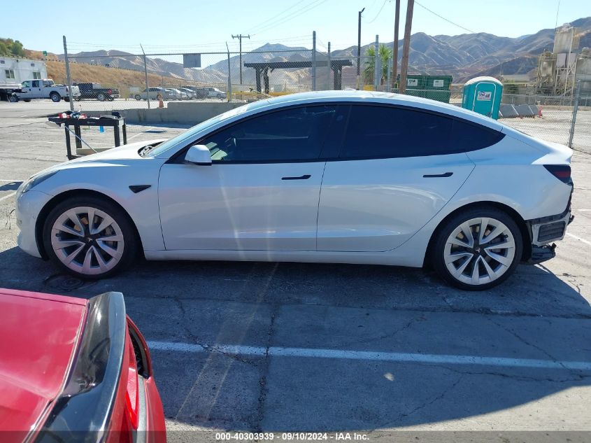 2022 Tesla Model 3 Long Range Dual Motor All-Wheel Drive VIN: 5YJ3E1EBXNF299634 Lot: 40303939