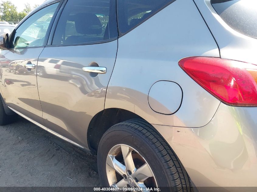 2010 Nissan Murano Sl VIN: JN8AZ1MW4AW138738 Lot: 40304607