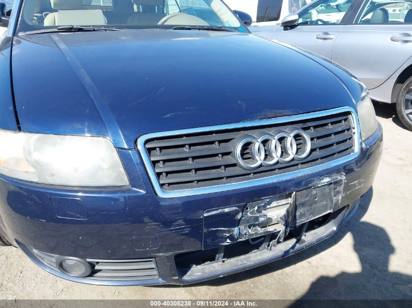 2006 Audi A4 1.8T VIN: WAUAC48H76K010323 Lot: 40305238