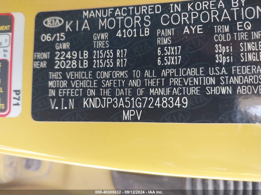 KNDJP3A51G7248349 2016 Kia Soul +