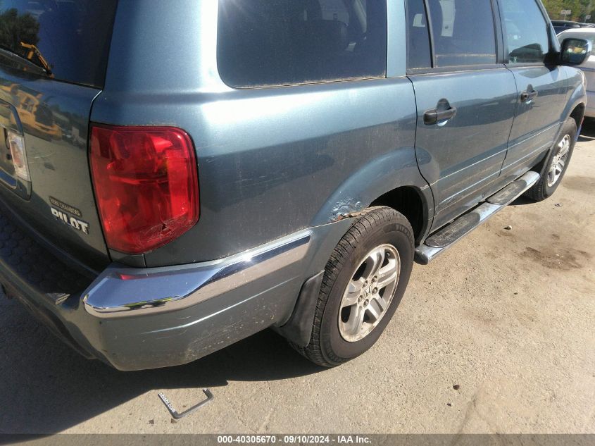 2005 Honda Pilot Ex-L VIN: 2HKYF18635H529369 Lot: 40305670