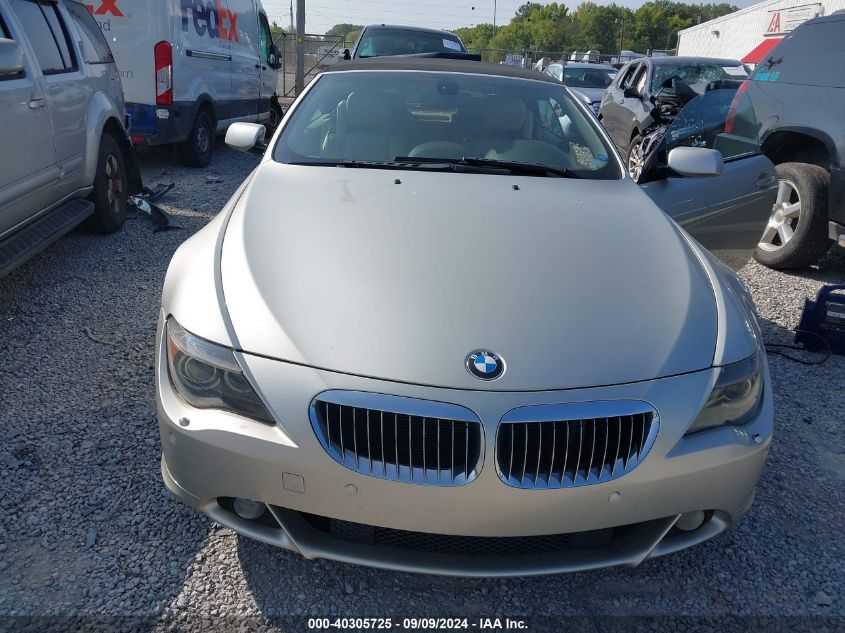 2005 BMW 645Ci Ci Automatic VIN: WBAEK73435B323412 Lot: 40305725