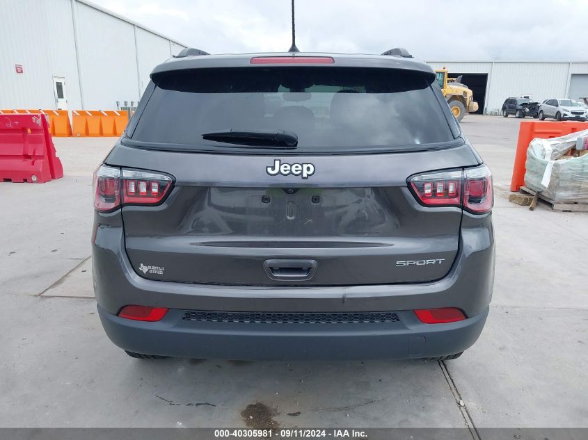 2018 Jeep Compass Sport Fwd VIN: 3C4NJCAB7JT123514 Lot: 40305981