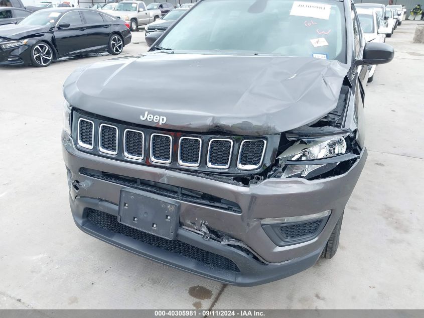 2018 Jeep Compass Sport Fwd VIN: 3C4NJCAB7JT123514 Lot: 40305981