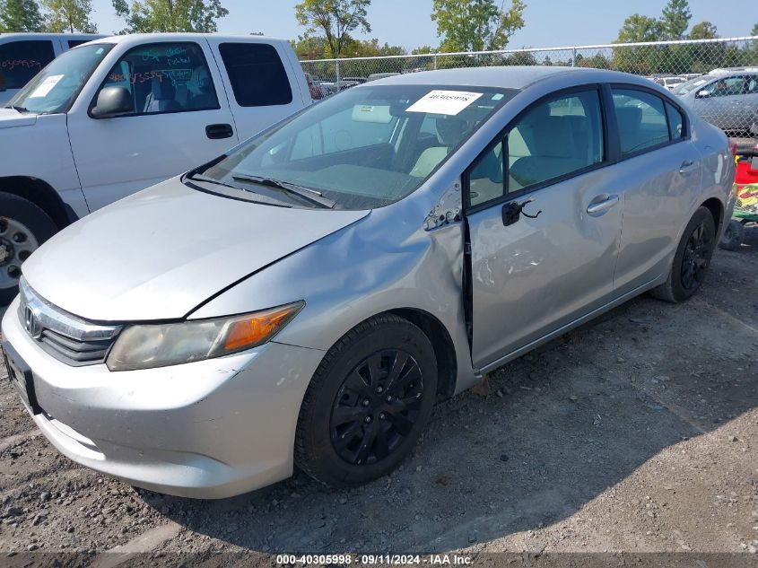 2012 Honda Civic Lx VIN: 19XFB2F51CE087762 Lot: 40305998