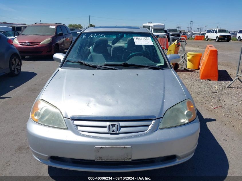 2003 Honda Civic Ex VIN: 2HGES26733H522865 Lot: 40306234