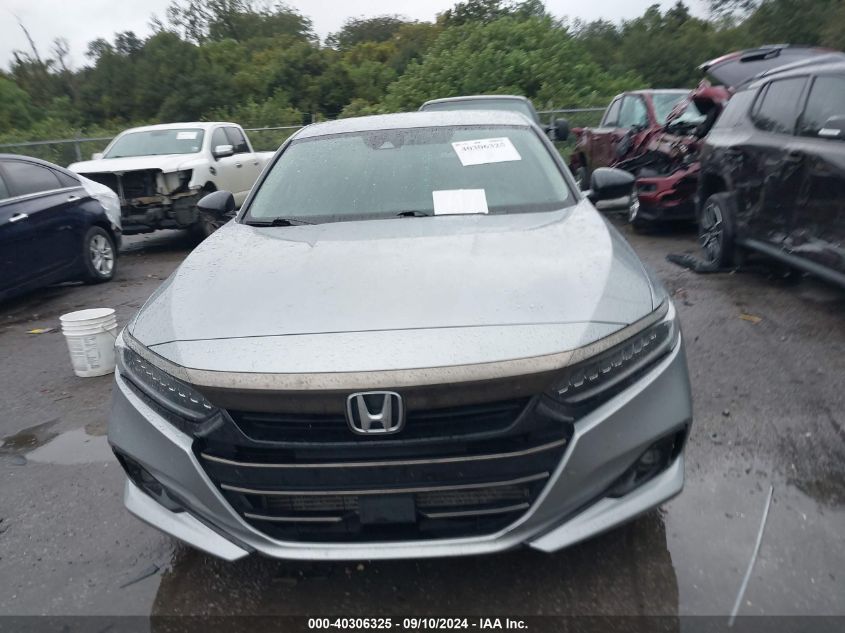 2021 Honda Accord Sport Se VIN: 1HGCV1F4XMA071335 Lot: 40306325