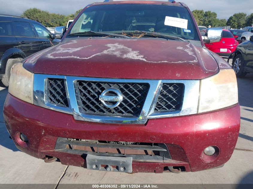 2010 Nissan Armada Se/Titanium/Platinum VIN: 5N1BA0ND0AN619022 Lot: 40306352