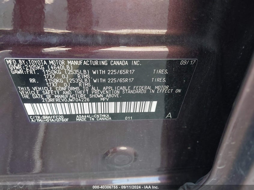 2018 TOYOTA RAV4 XLE - 2T3RFREV0JW704226